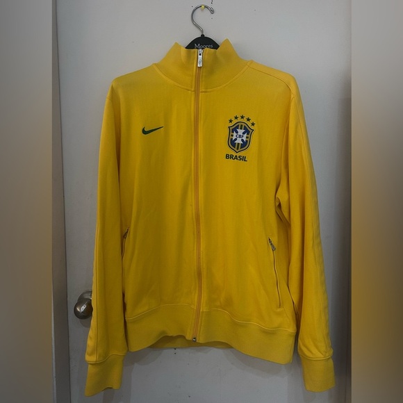 Nike XL Yellow Brasil Track Jacket - Picture 1 of 4